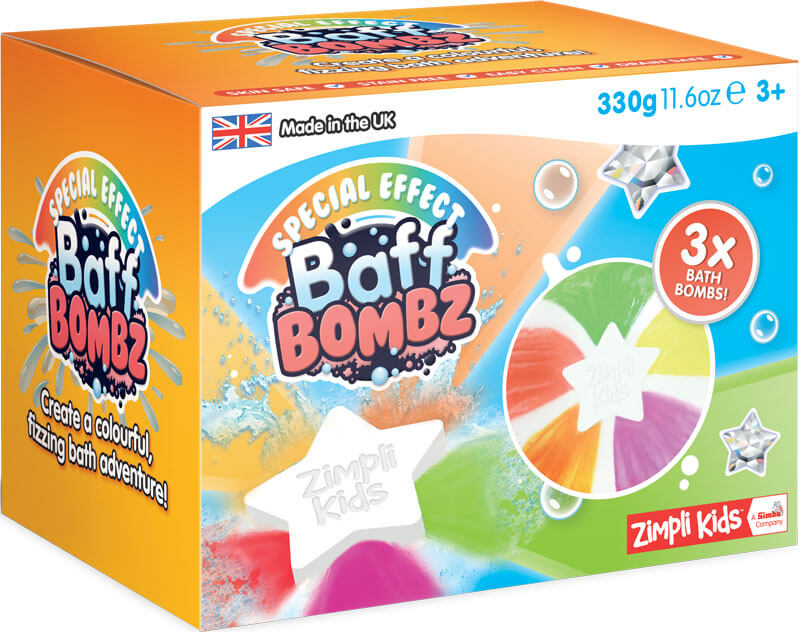 Bombz STAR SPECIAL EFFECT BAFF BOMBZ 3 BATH BOMB PACK