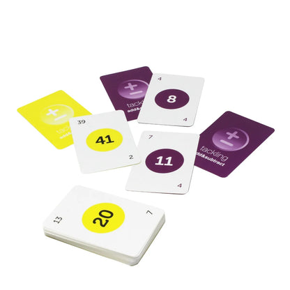 Tackling addition & subtraction card game