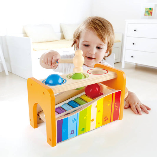 Hape Pound & Tap Bench With Slide Out Xylophone