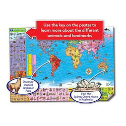 World Map Puzzle and Poster 150 Piece Orchard Toys