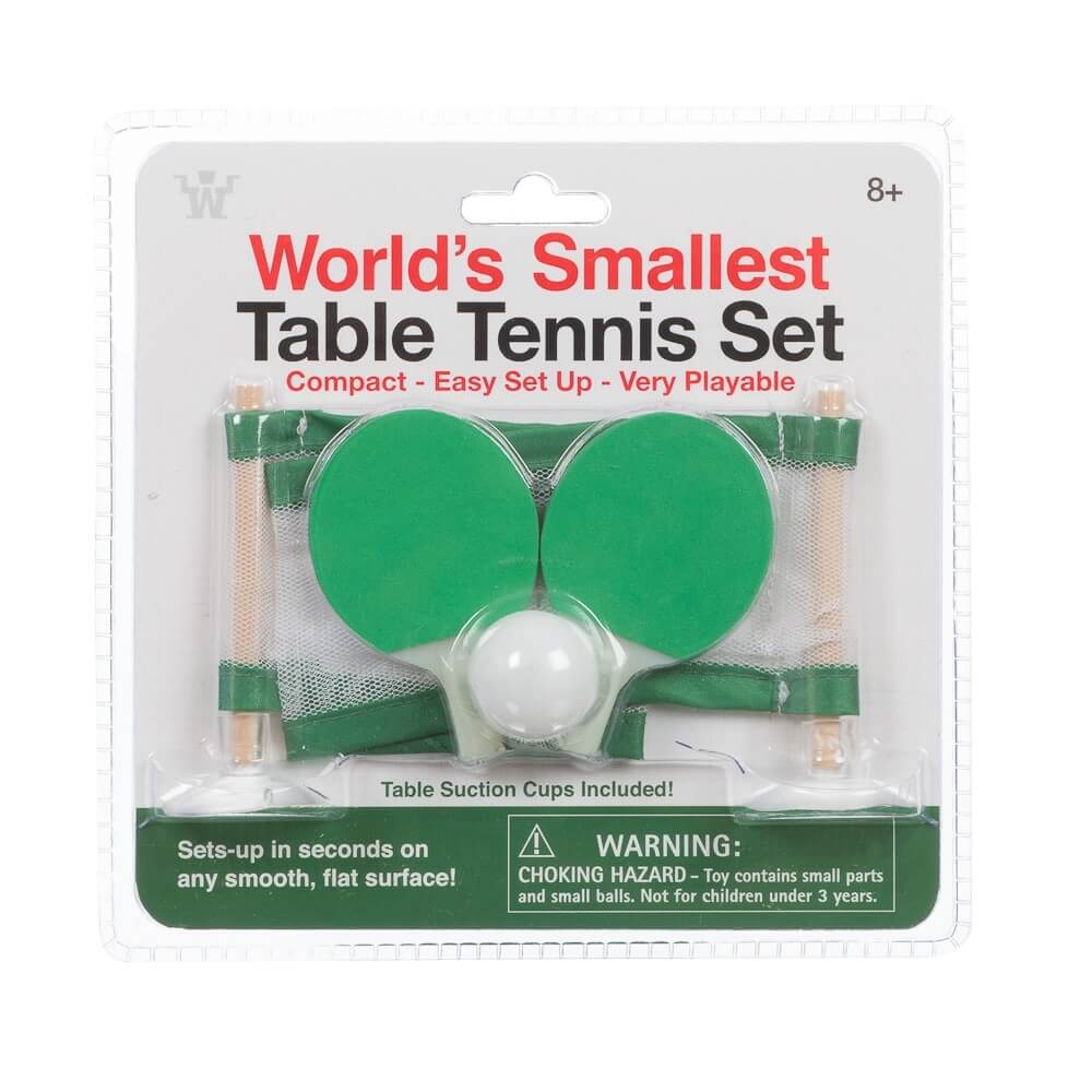 World's Smallest Table Tennis Set